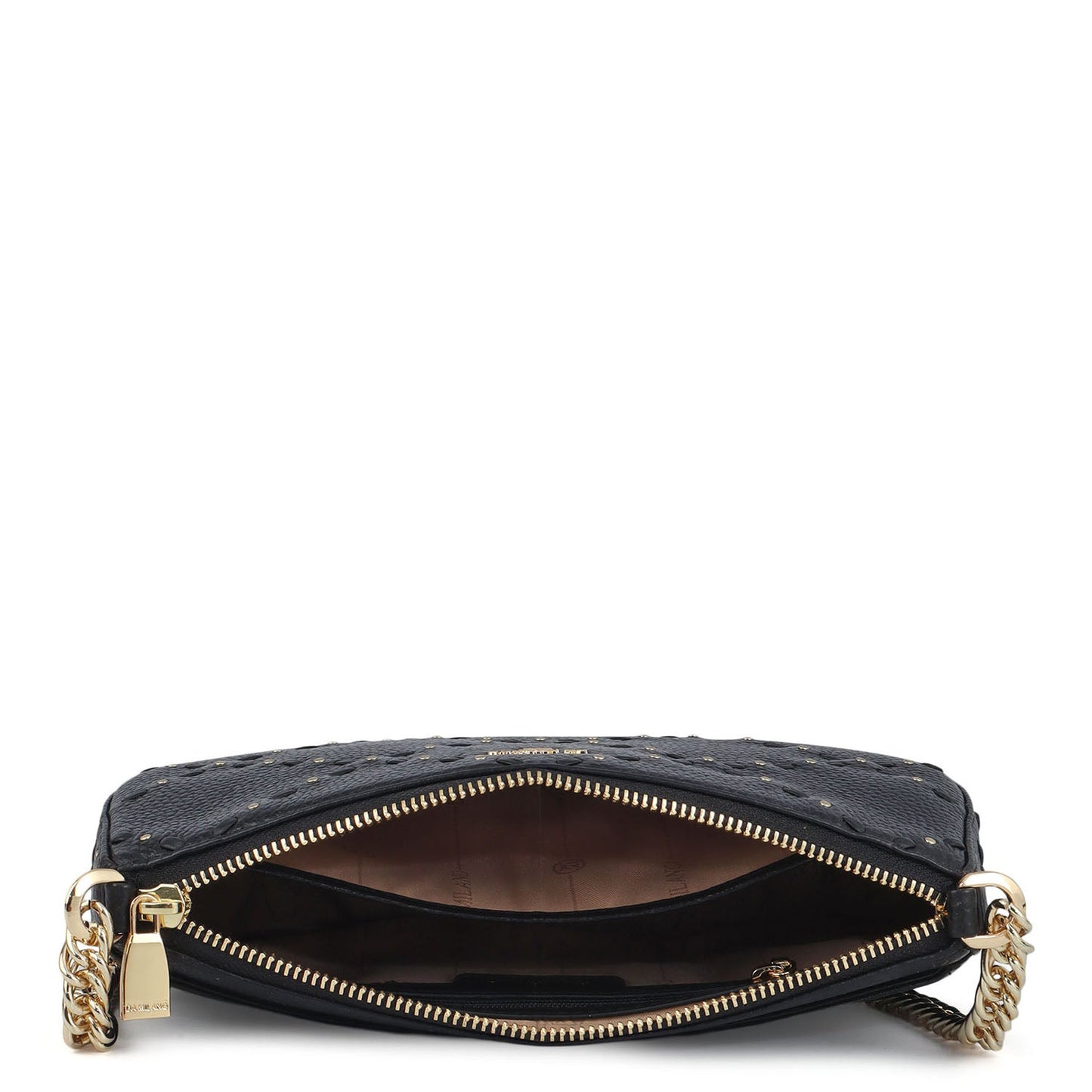 Serena Bunti Wax Leather Baguette - Black
