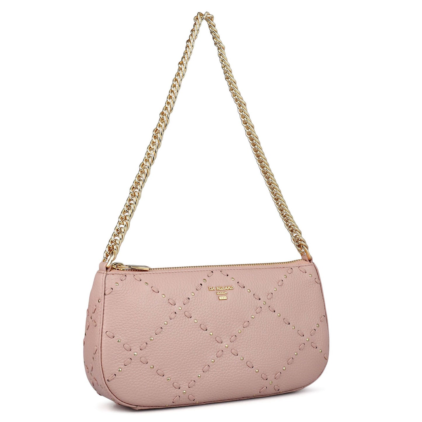 Serena Bunti Wax Leather Baguette - Feather