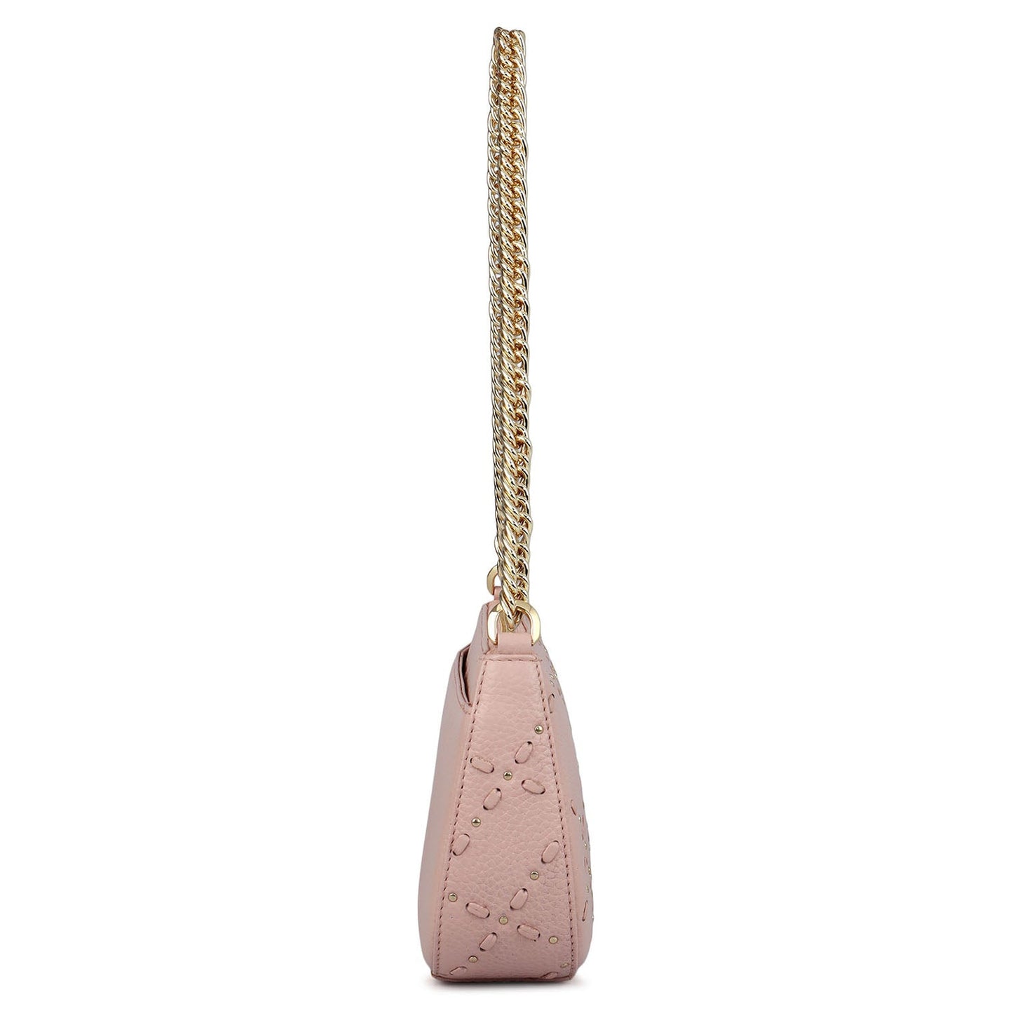 Serena Bunti Wax Leather Baguette - Feather