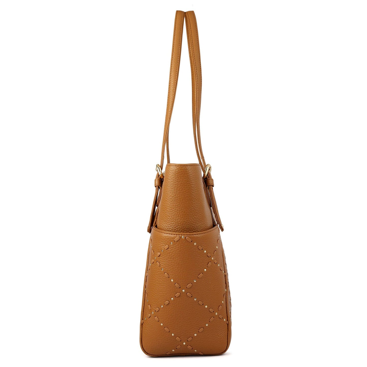 Serena Bunti Wax Leather Shoulder Bag - Caramel