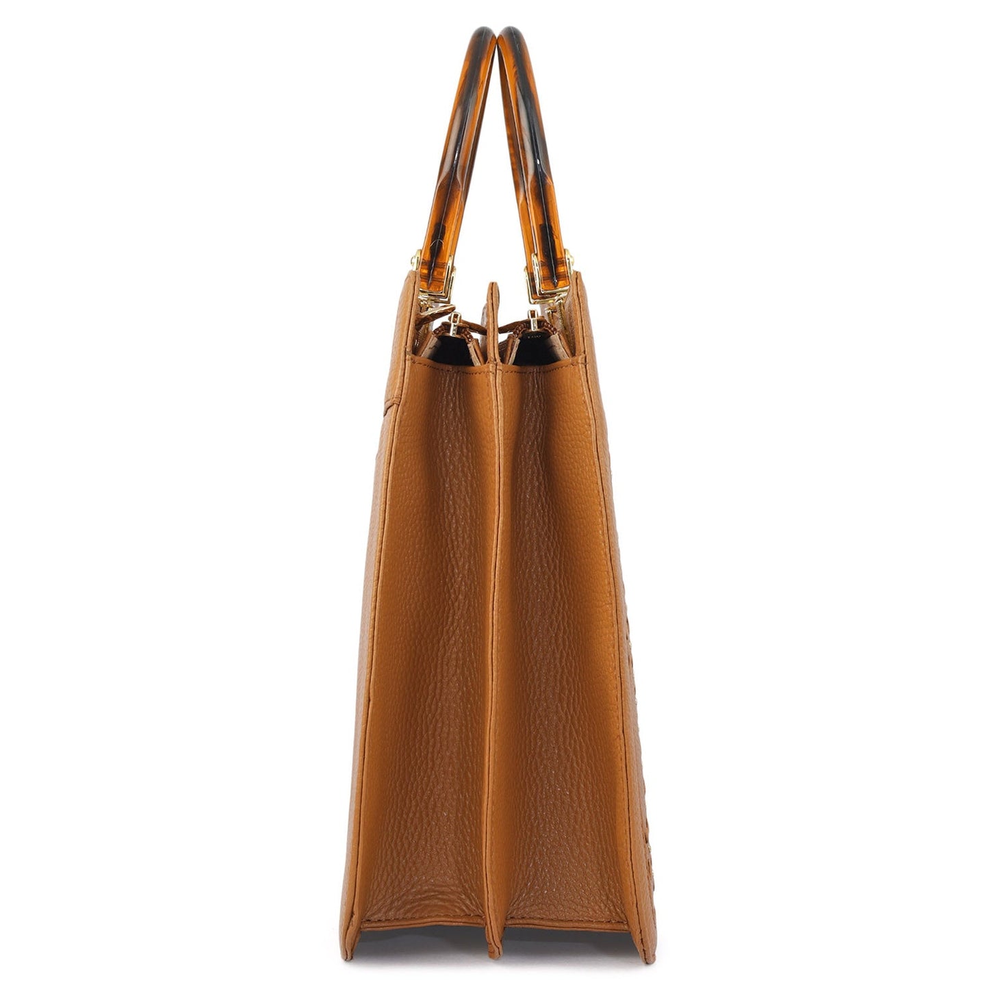 Serena Bunti Wax Leather Satchel - Caramel
