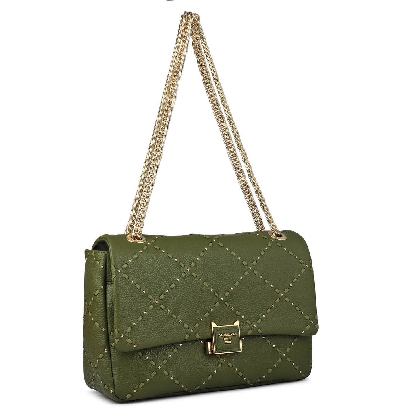 Serena Bunti Wax Leather Shoulder Bag - Fern
