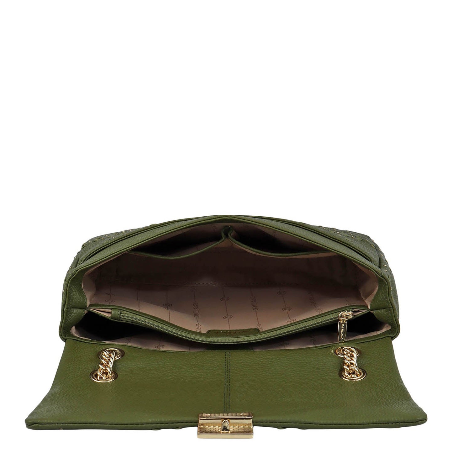 Serena Bunti Wax Leather Shoulder Bag - Fern