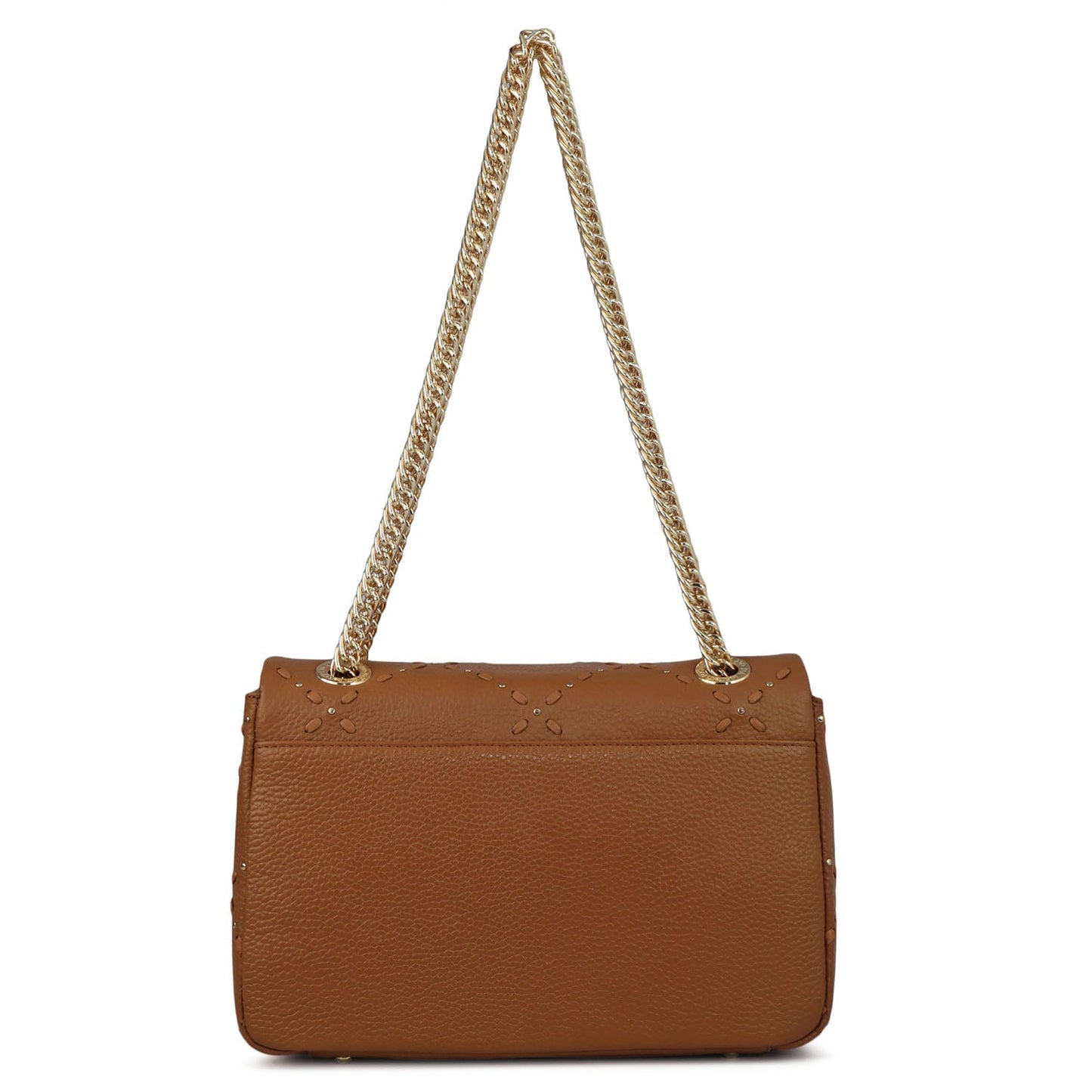 Serena Bunti Wax Leather Shoulder Bag - Caramel