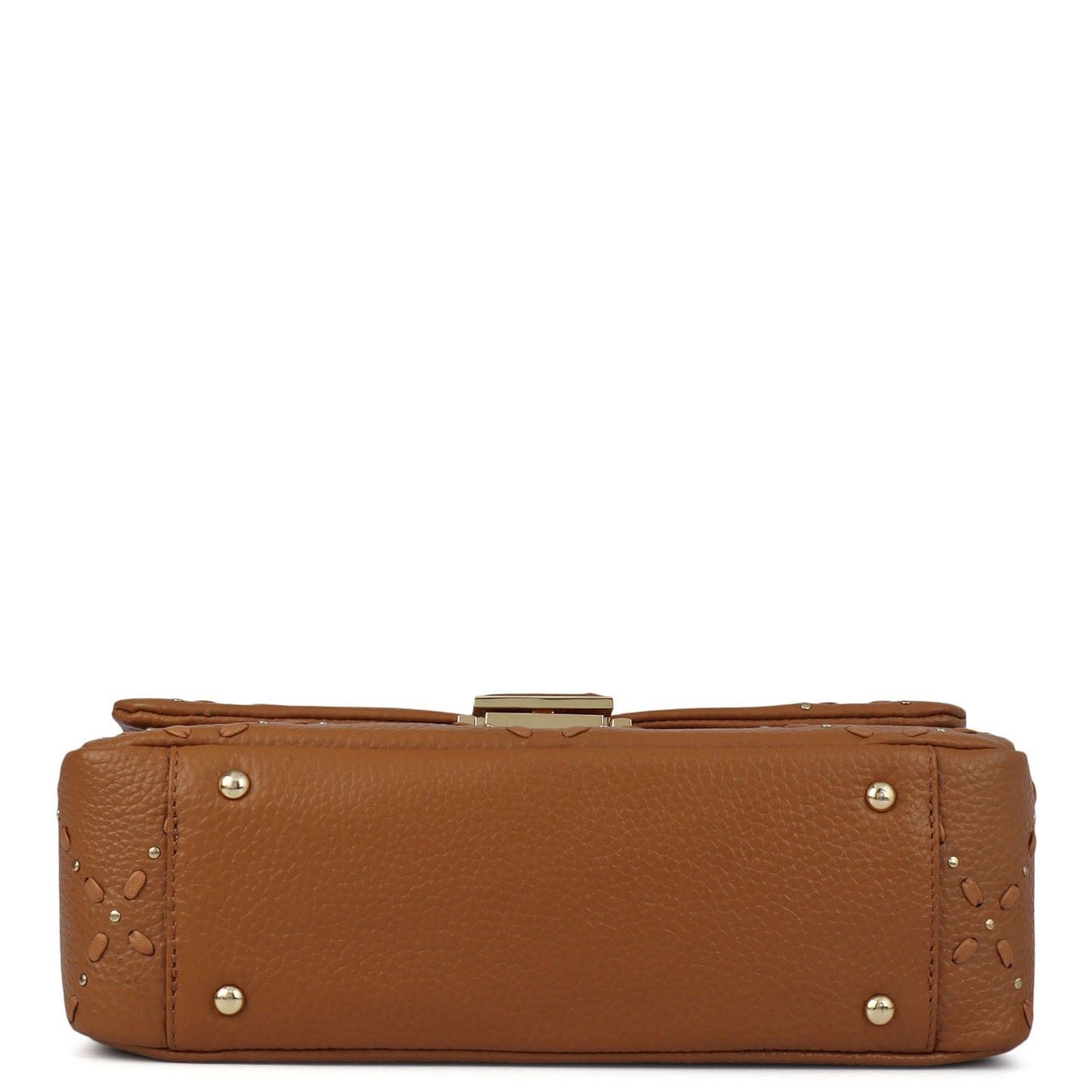 Serena Bunti Wax Leather Shoulder Bag - Caramel