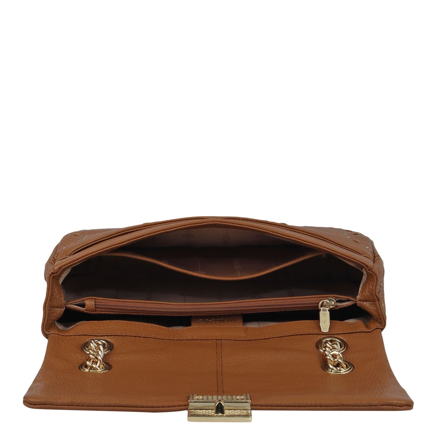 Serena Bunti Wax Leather Shoulder Bag - Caramel