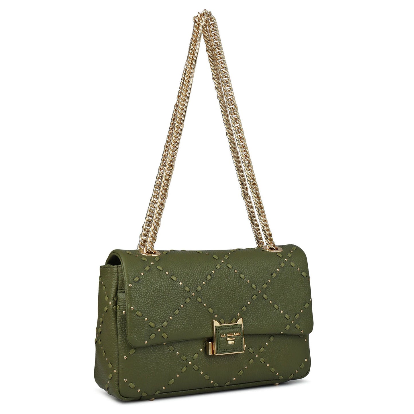 Serena Bunti Wax Leather Shoulder Bag - Fern