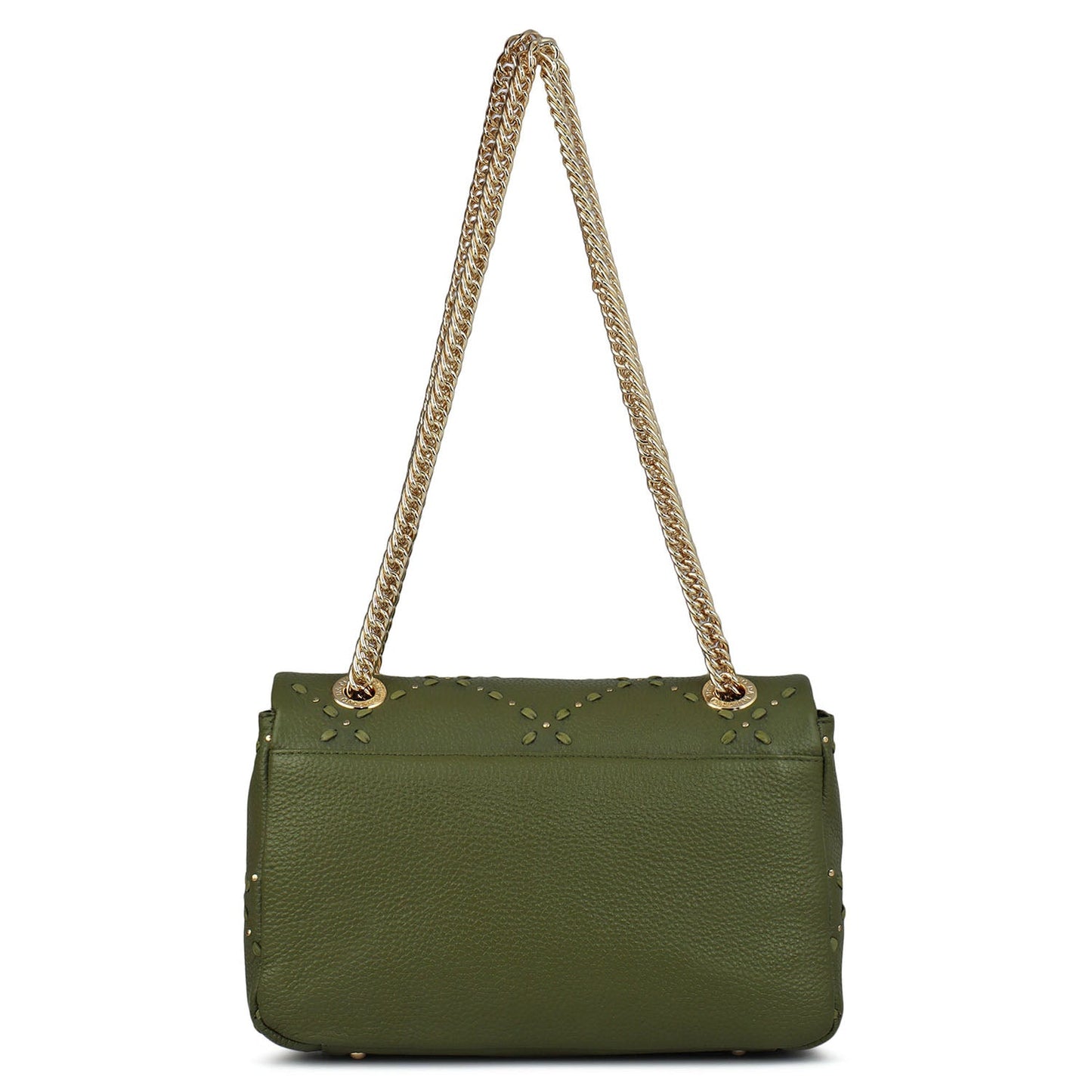 Serena Bunti Wax Leather Shoulder Bag - Fern