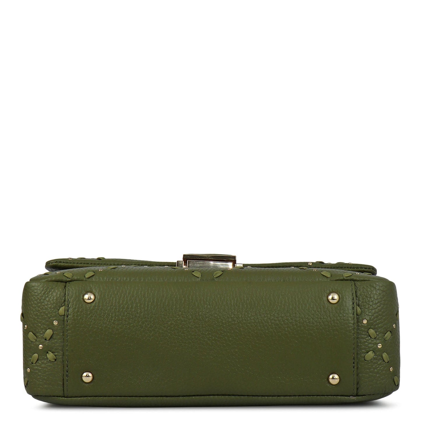 Serena Bunti Wax Leather Shoulder Bag - Fern