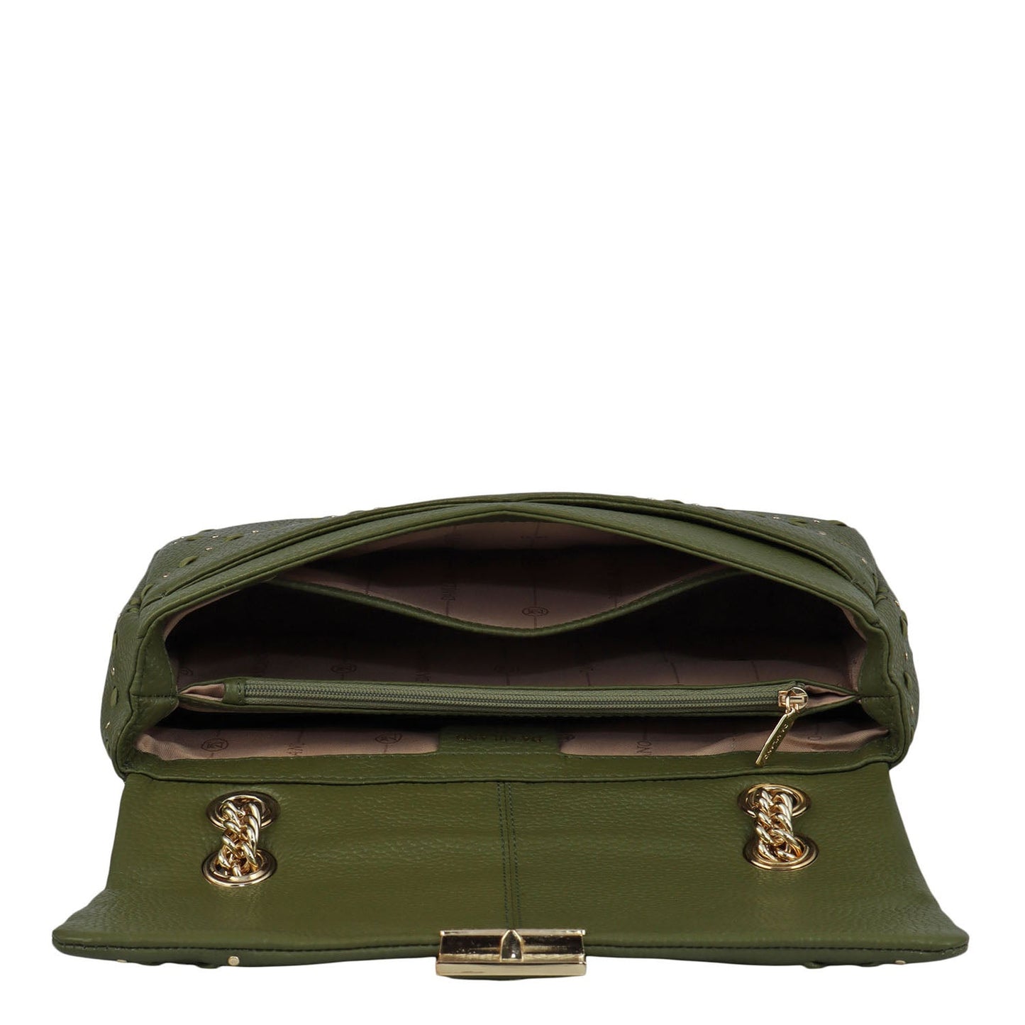Serena Bunti Wax Leather Shoulder Bag - Fern