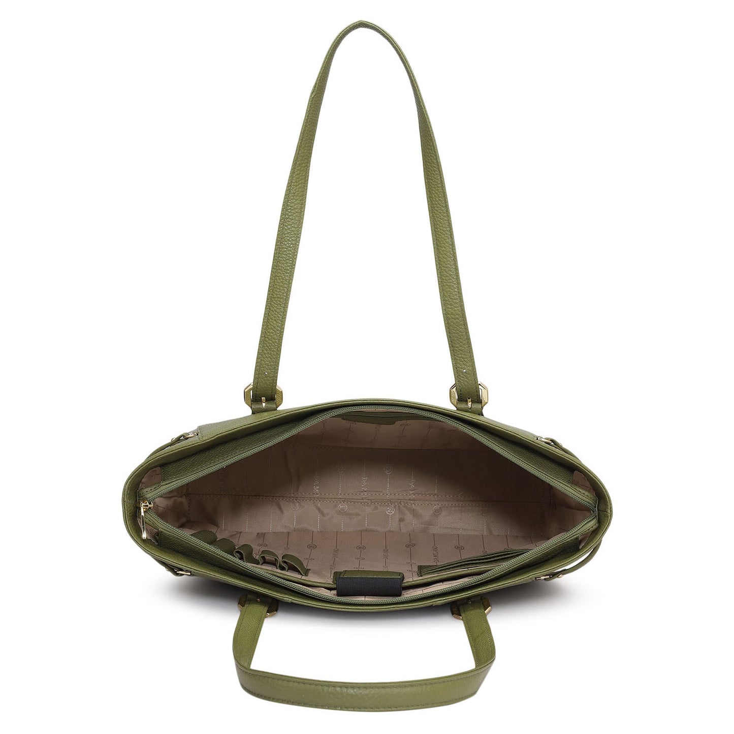 Large Wax Leather Tote - Fern