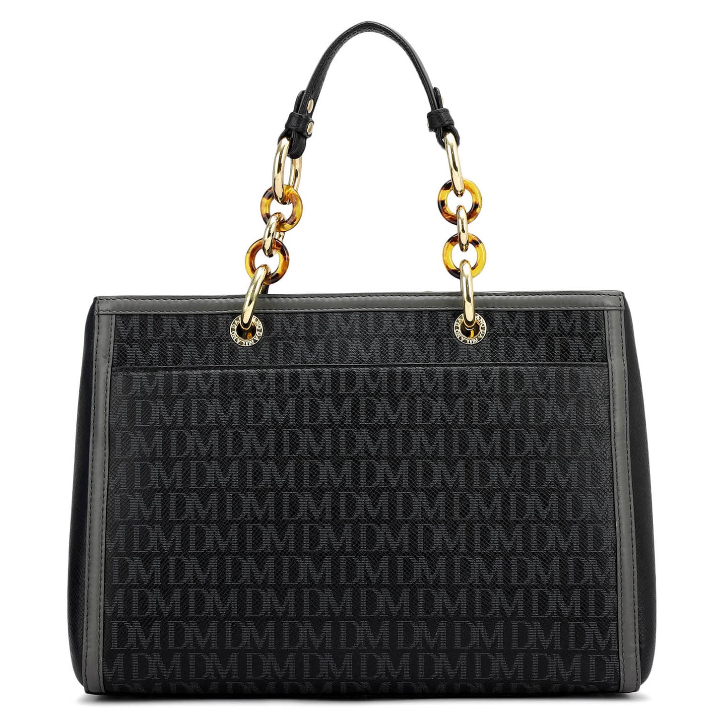 Medium Monogram Franzy Leather Satchel - Black