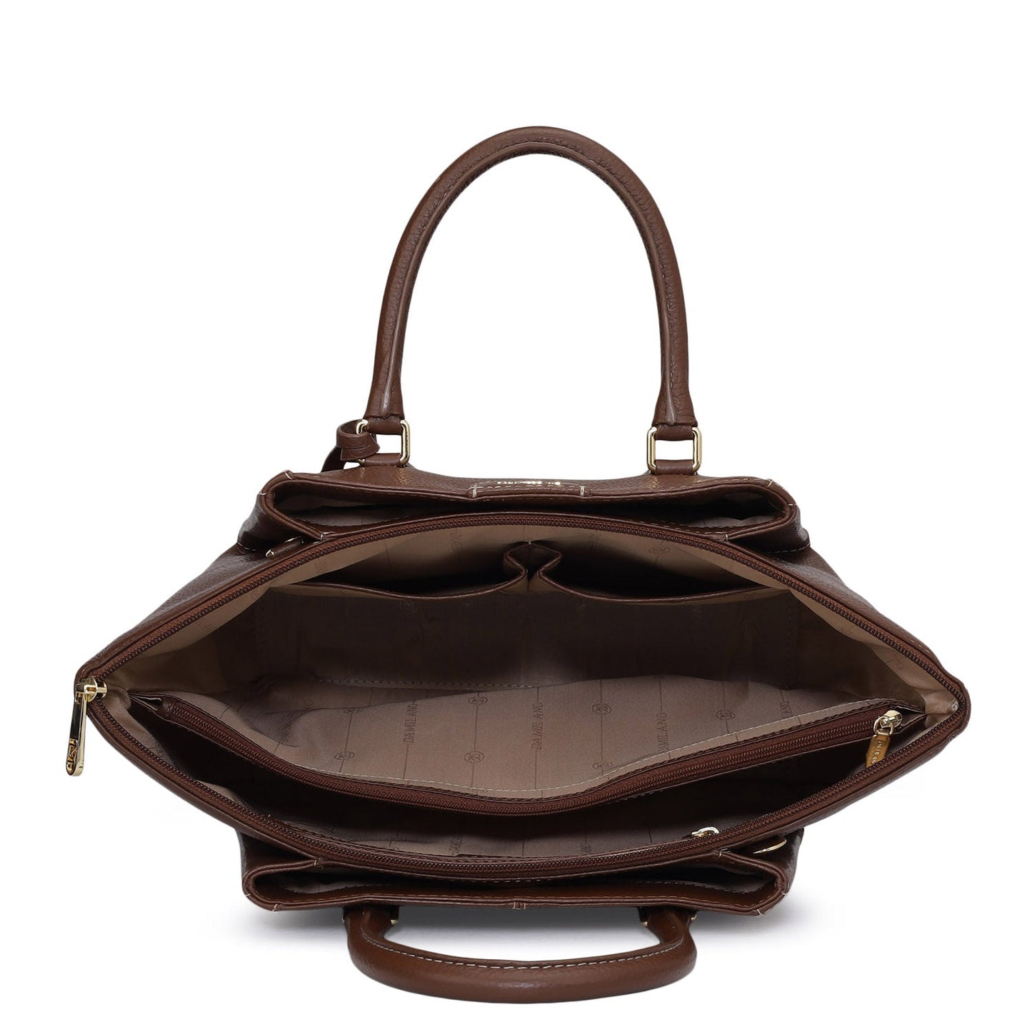 Medium Wax Leather Satchel - Espresso