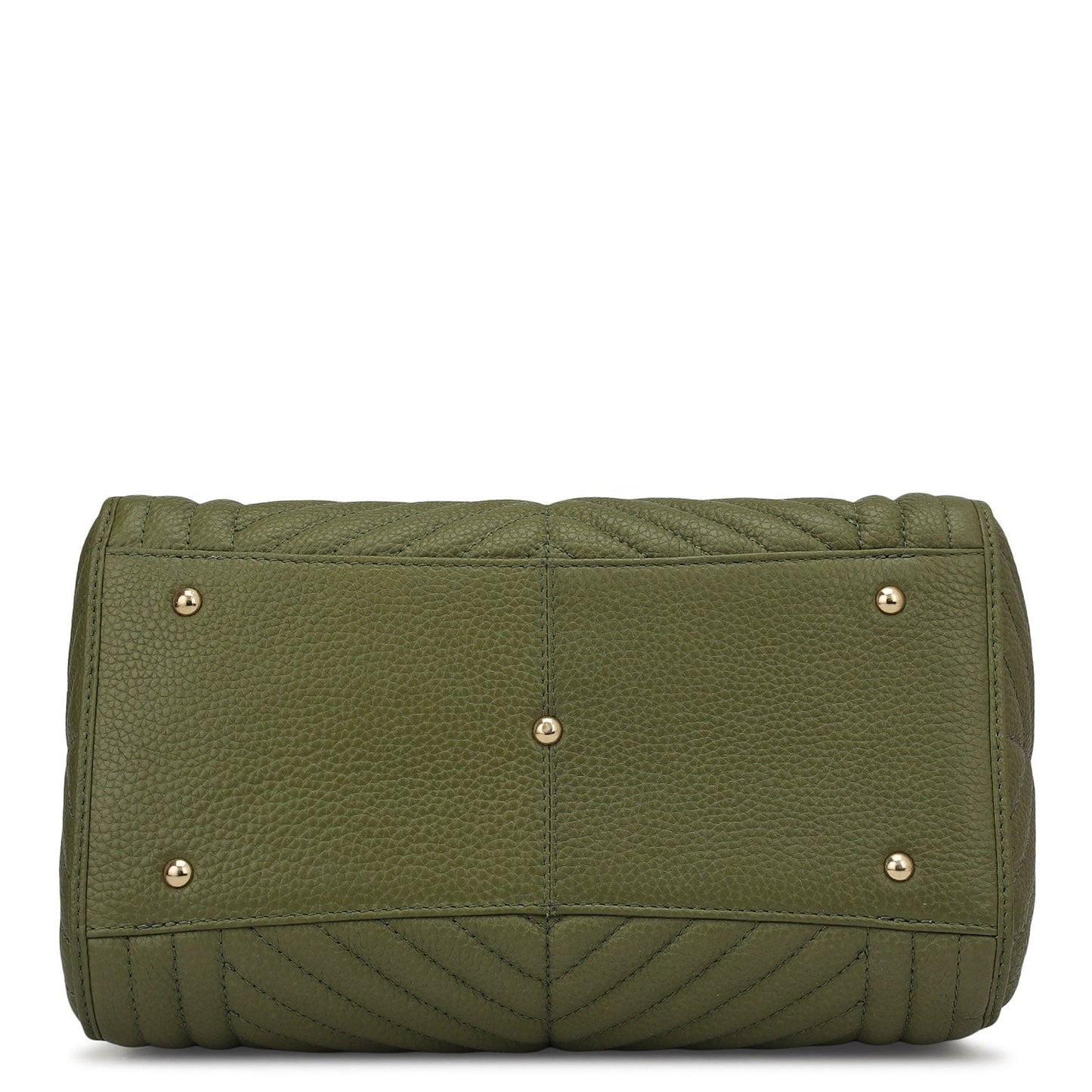 Medium Quilting Leather Satchel - Fern