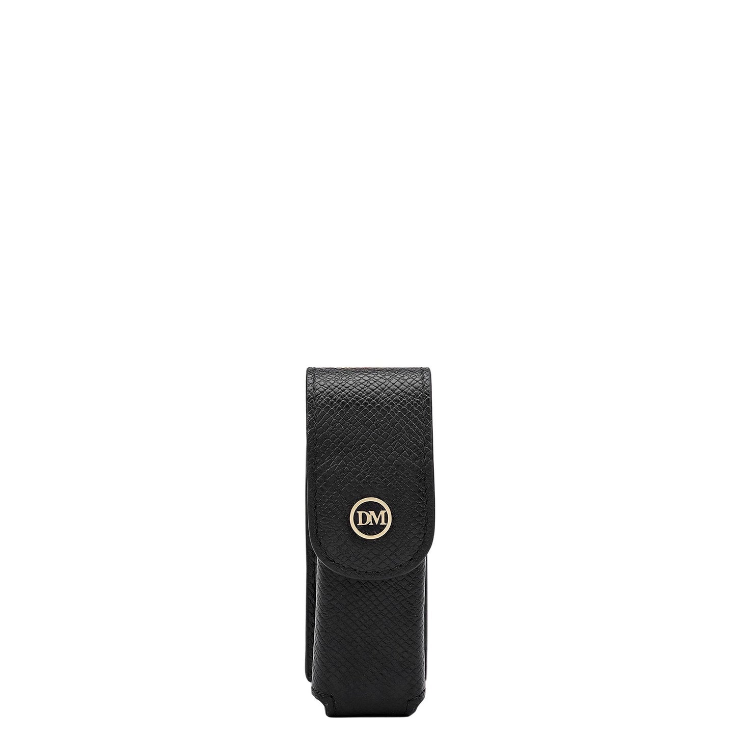 Franzy Leather Lipstick Case - Black