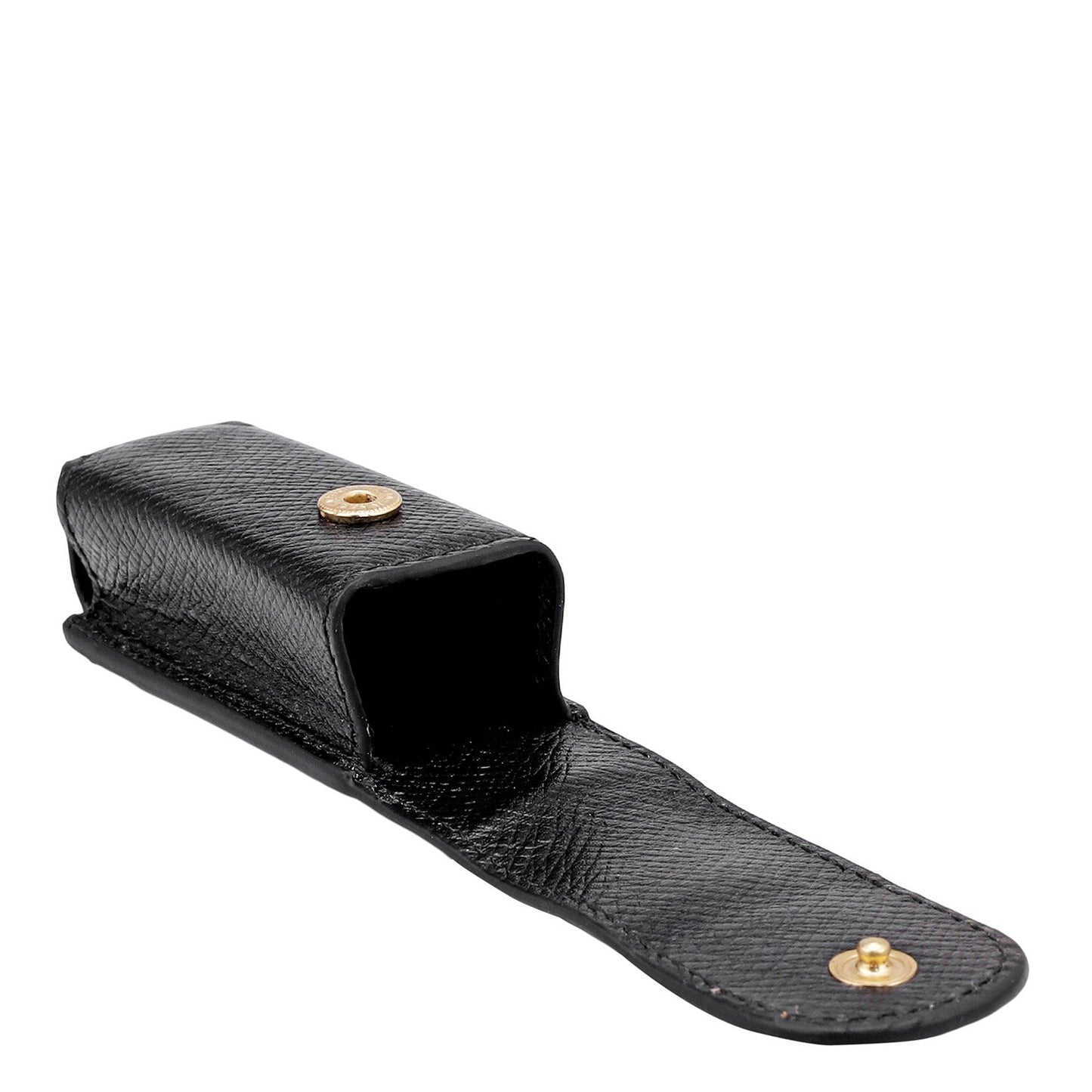 Franzy Leather Lipstick Case - Black