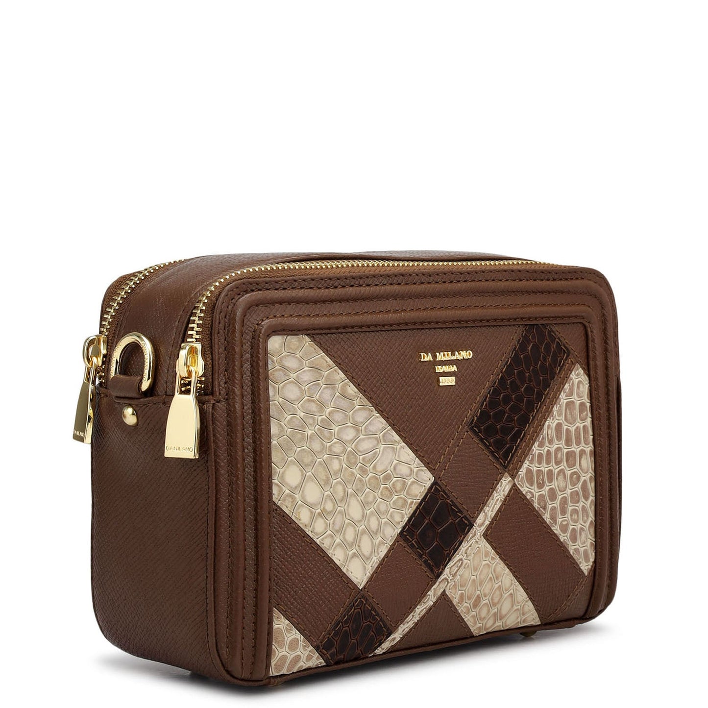 Mini Mosaic Franzy Leather Sling - Date & Frost