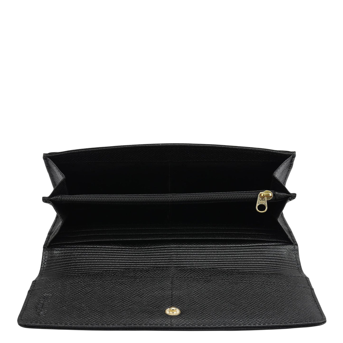 Franzy Leather Ladies Wallet - Black