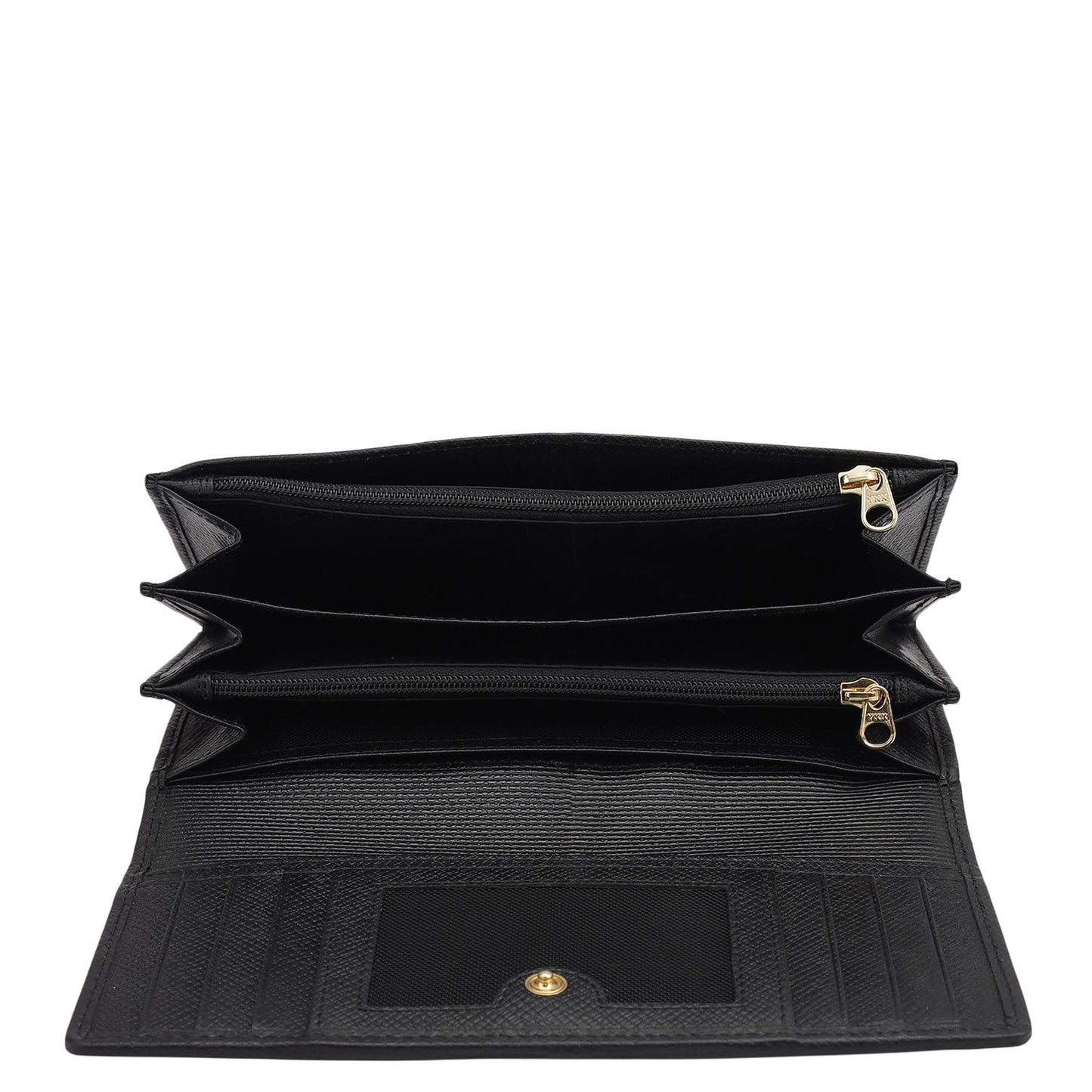 Croco Leather Ladies Wallet - Black
