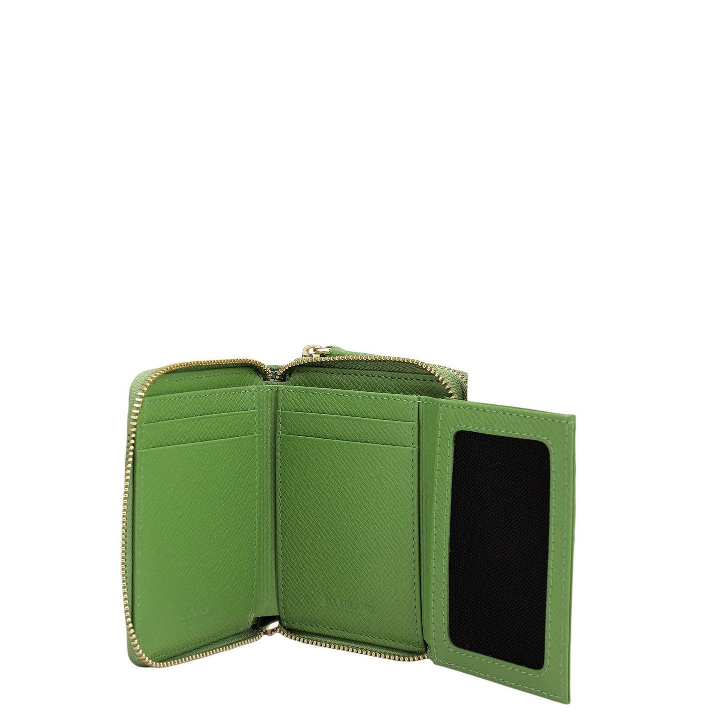 Monogram Leather Ladies Wallet - Kiwi
