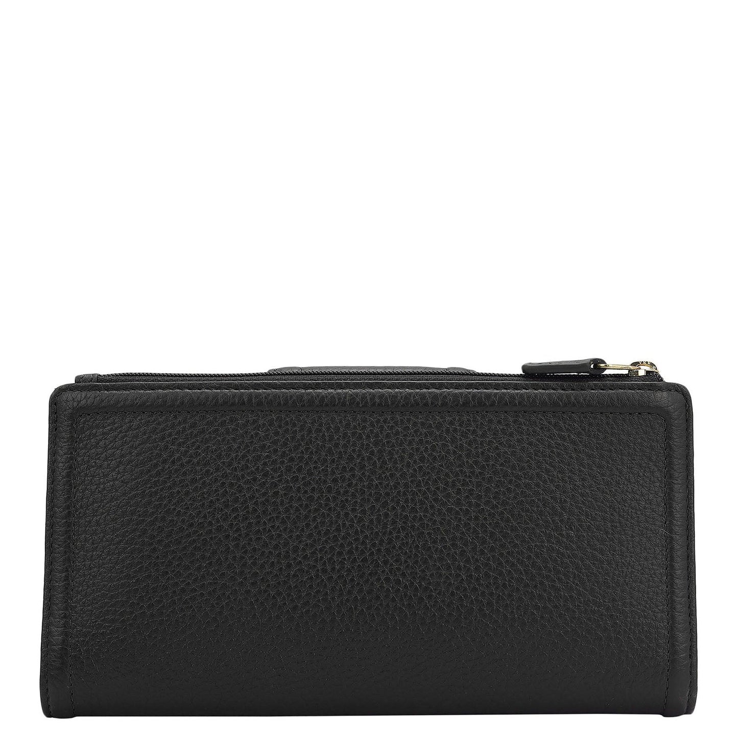 Wax Leather Ladies Wallet - Black