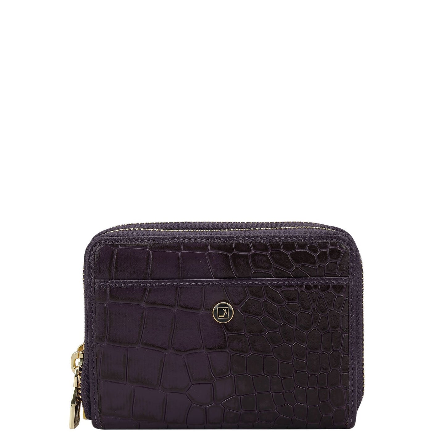 Croco Leather Ladies Wallet - Grapevine