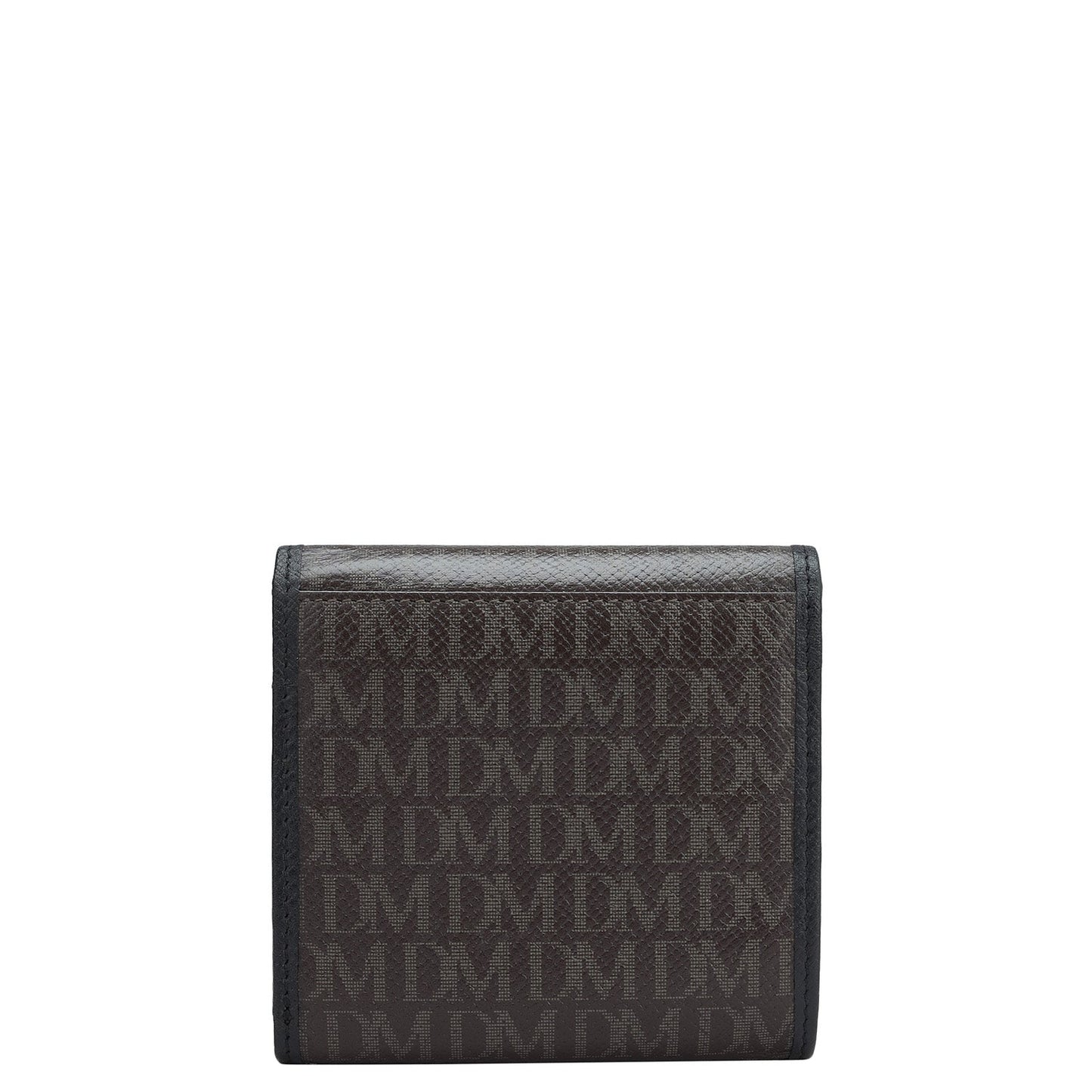 Monogram Leather Ladies Wallet - Chocolate
