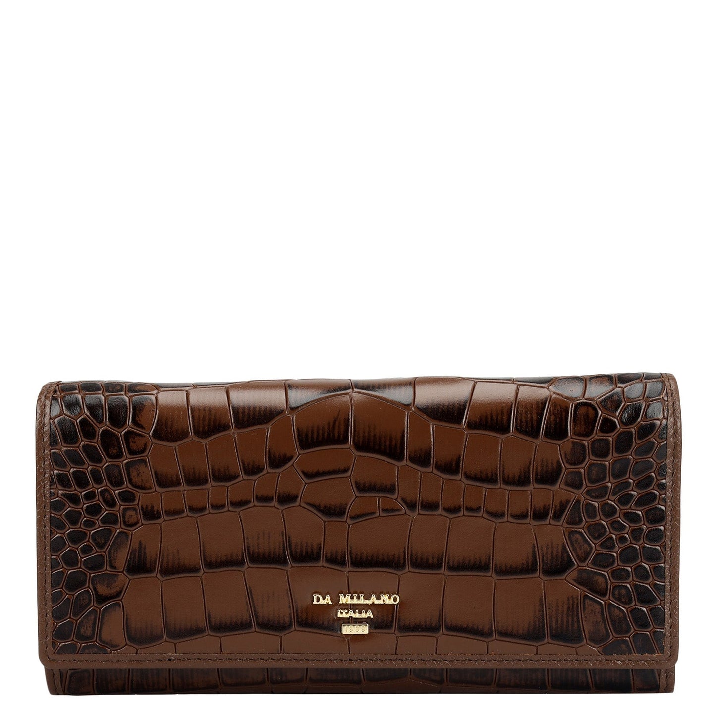 Croco Leather Ladies Wallet - Date