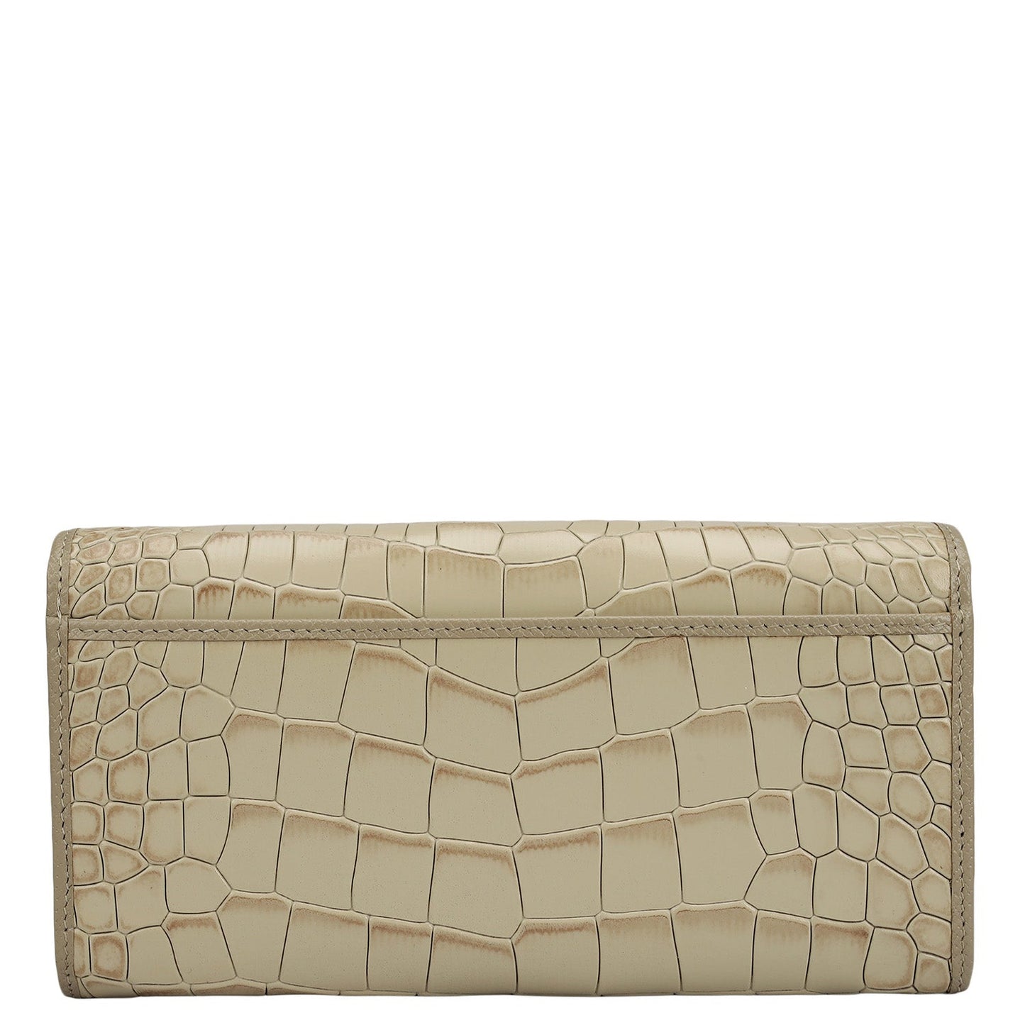 Croco Leather Ladies Wallet - Frost