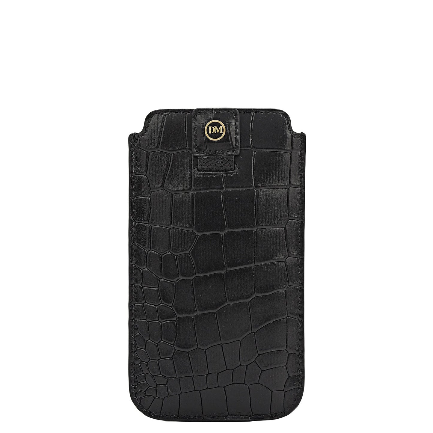 Croco Leather Mobile Case - Black
