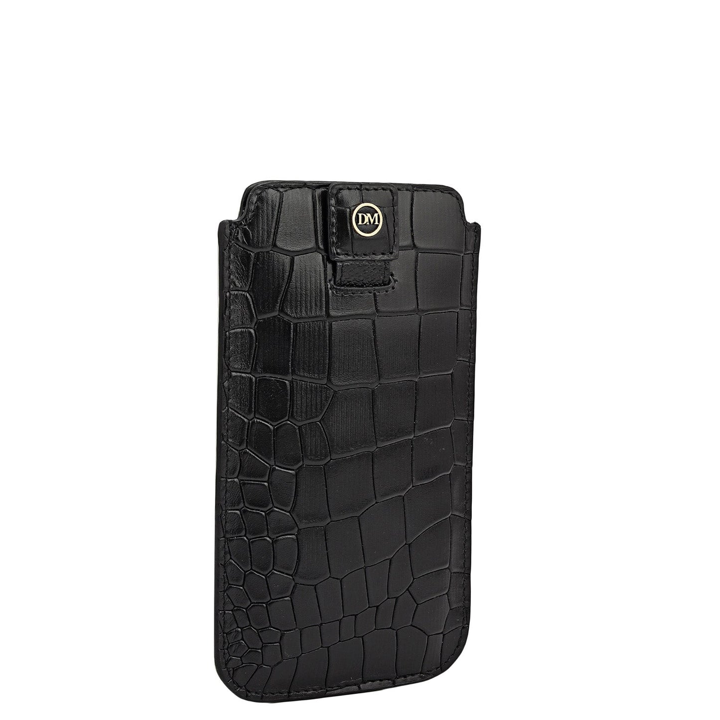 Croco Leather Mobile Case - Black