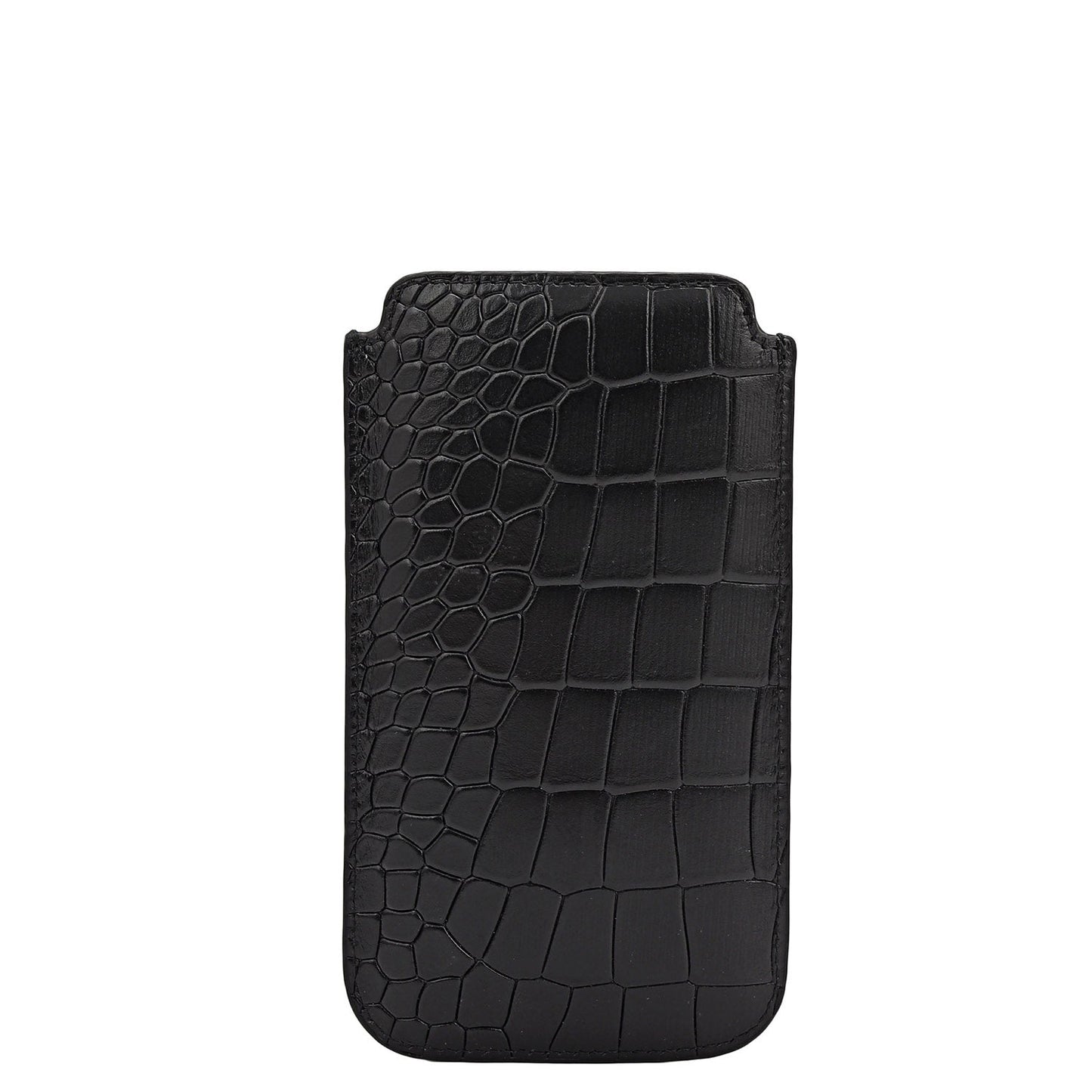 Croco Leather Mobile Case - Black