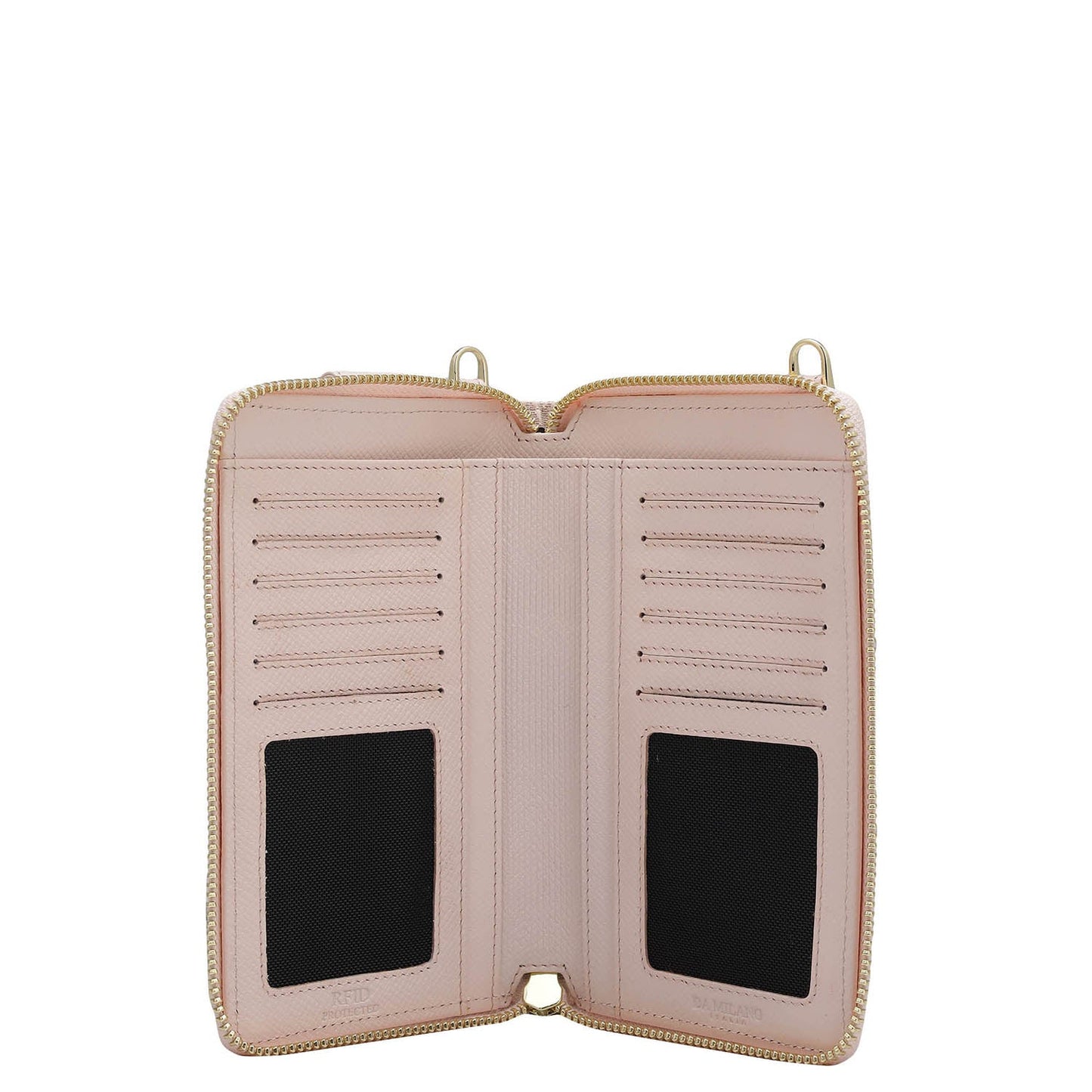 Monogram Leather Crossbody - Blush