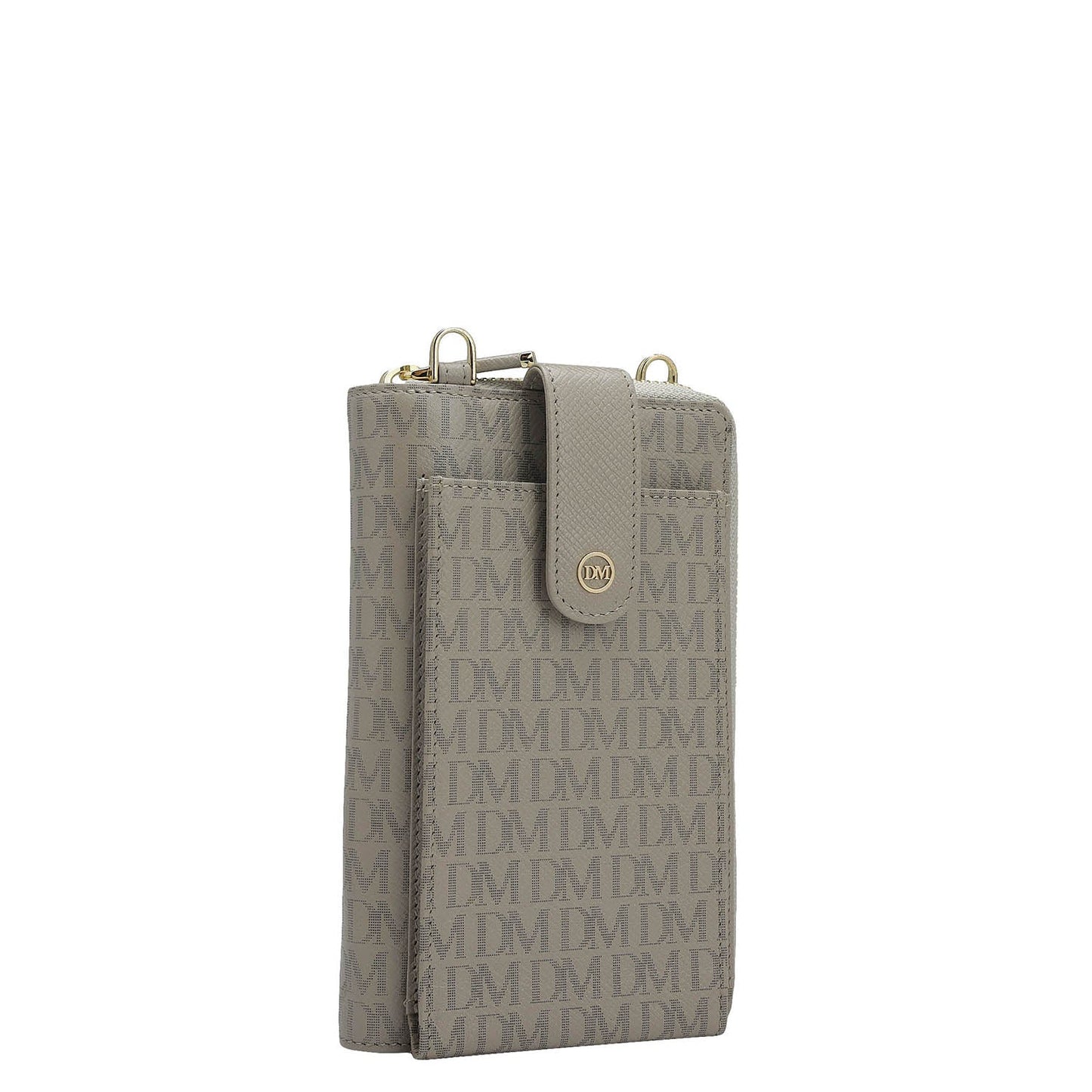 Monogram Leather Crossbody - Chalk