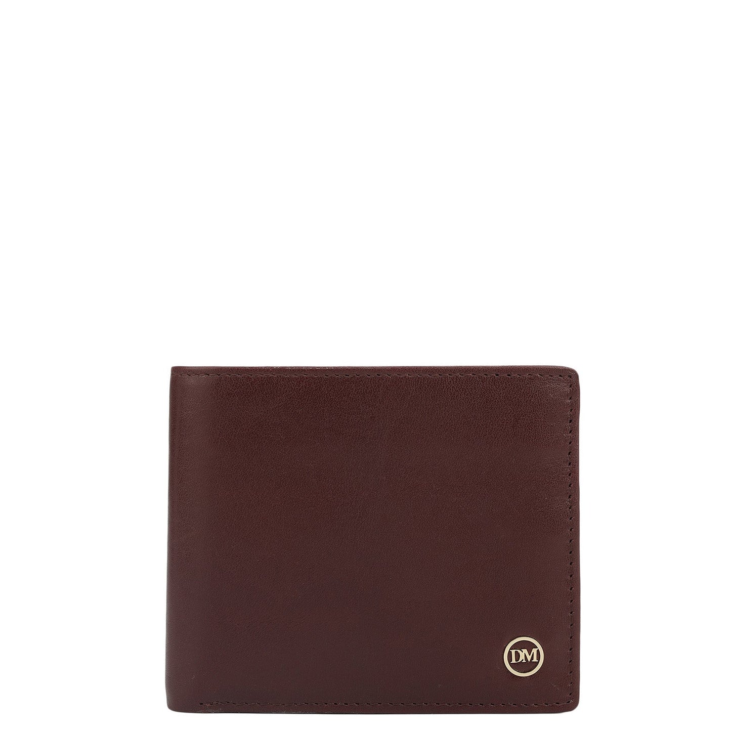 Wine Bifold Leather Mens Wallet