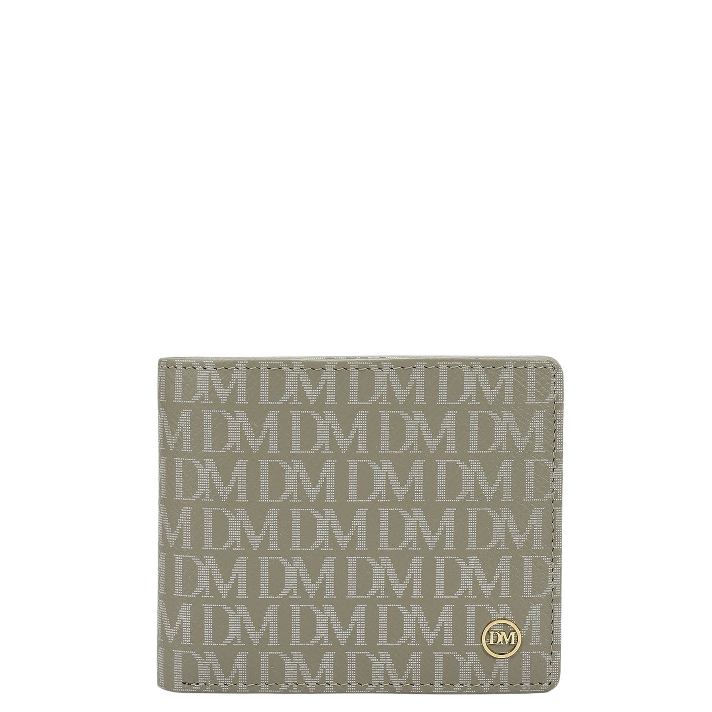 Stone Grey Bifold Leather Mens Wallet