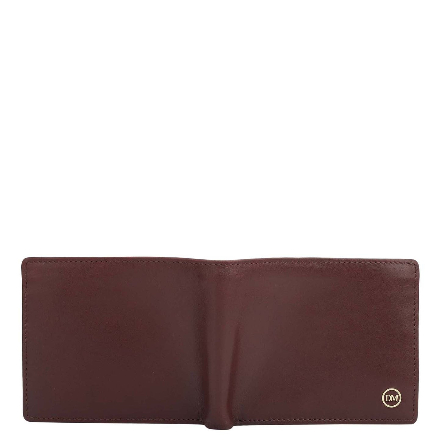 Wine Bifold Leather Mens Wallet