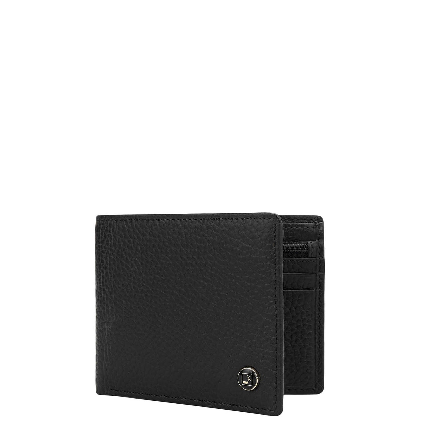 Black Bifold Leather Mens Wallet