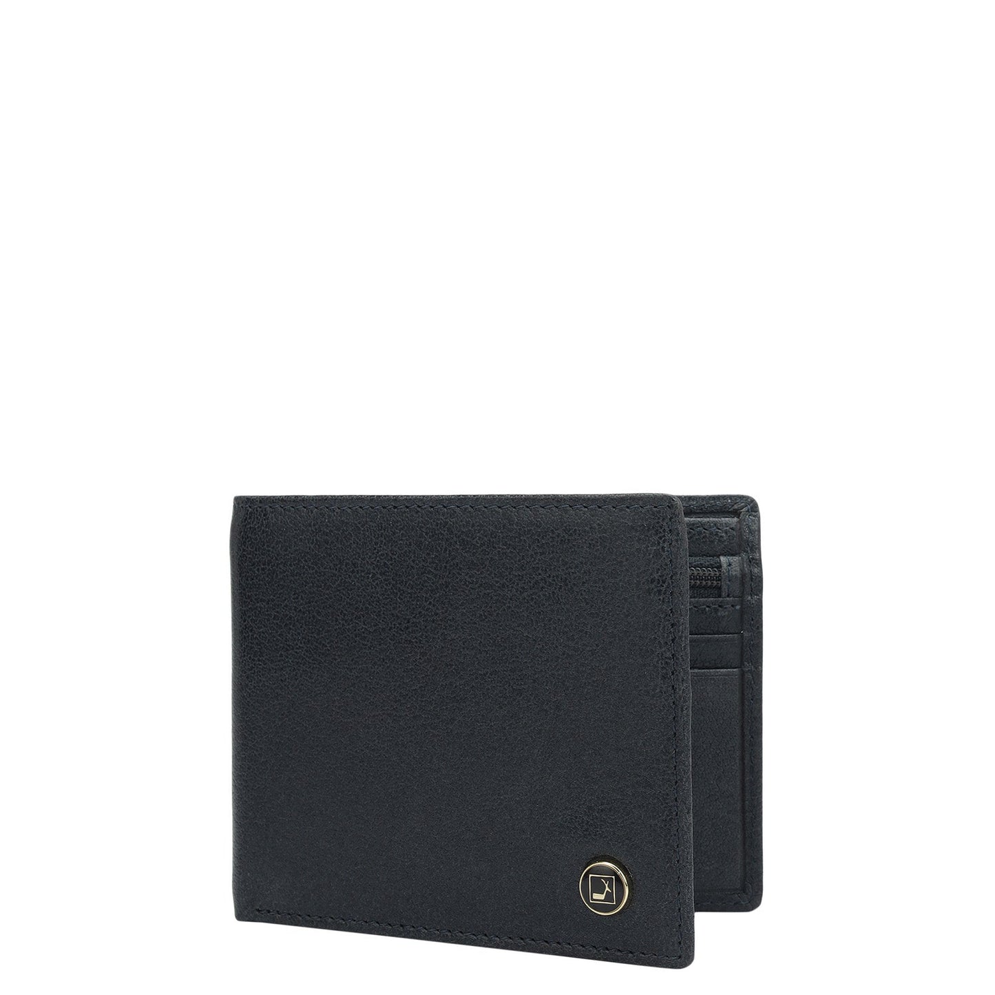 Navy Bifold Leather Mens Wallet