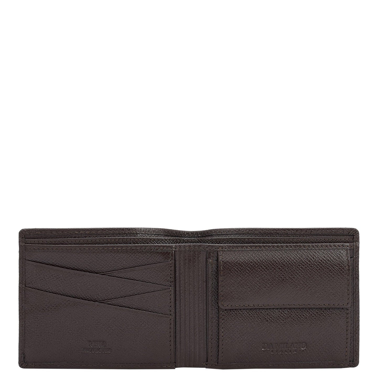 Croco Leather Mens Wallet - Brown