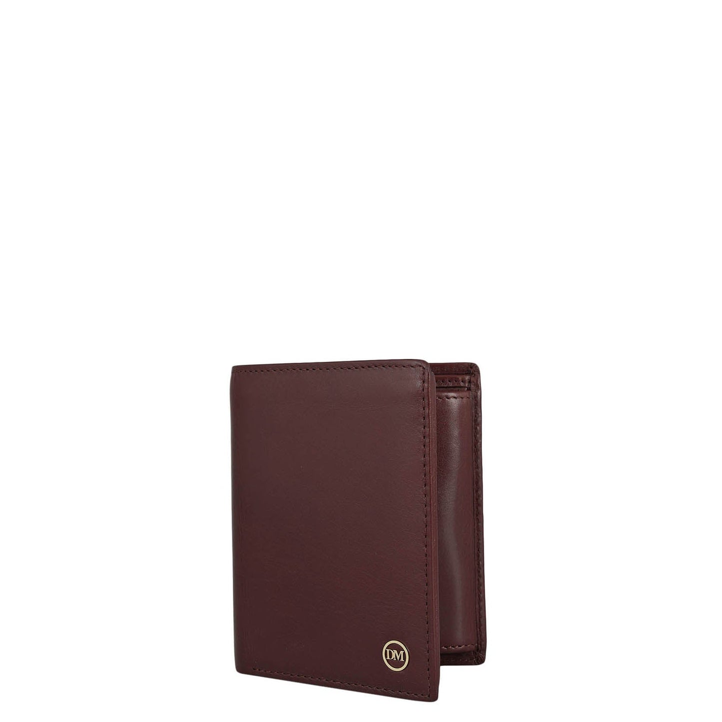 Wine Bifold Leather Mens Wallet