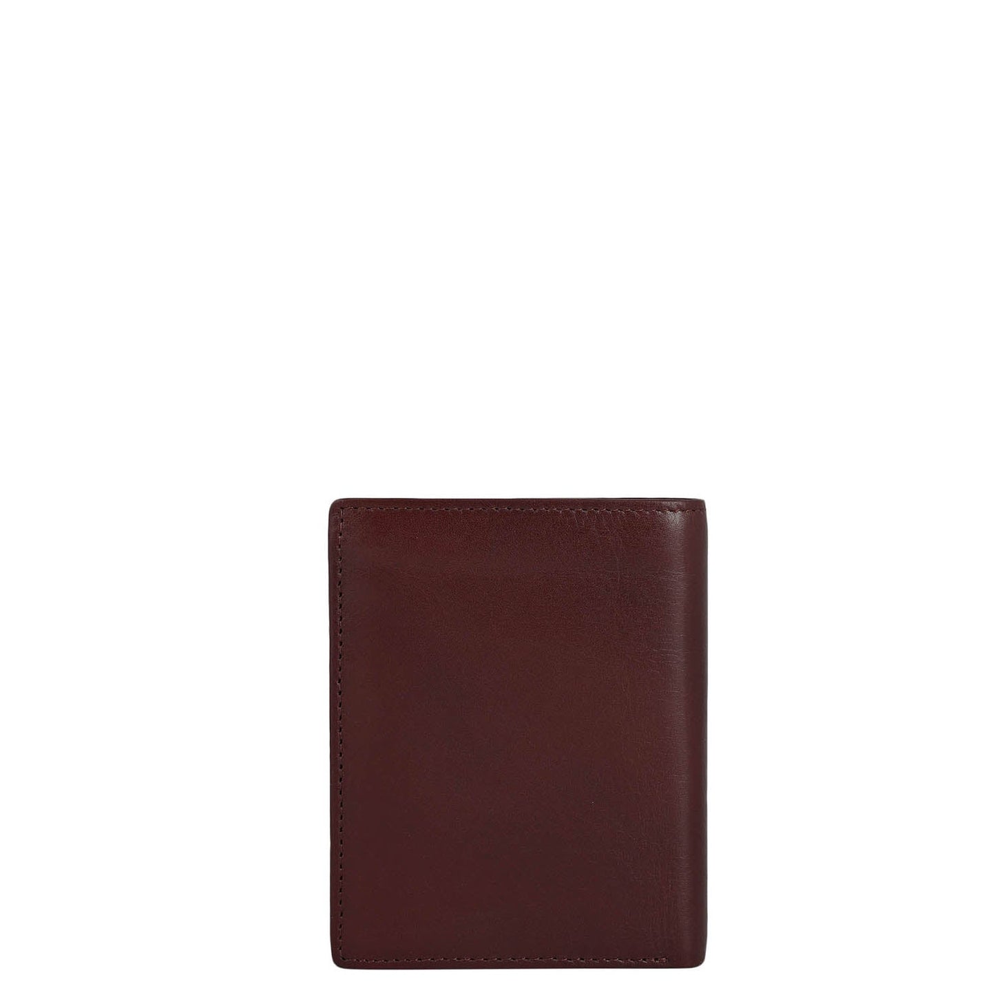 Wine Bifold Leather Mens Wallet