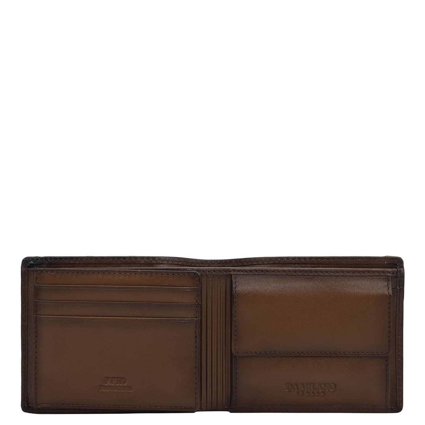 Cognac Bifold Leather Mens Wallet