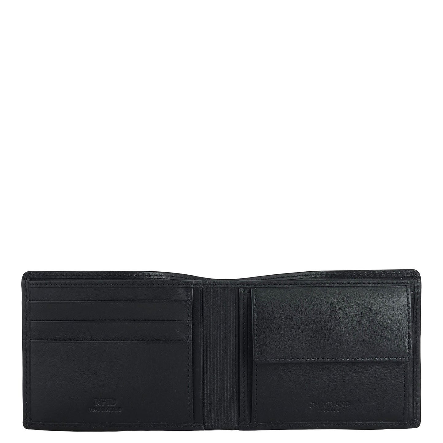 Black Bifold Leather Mens Wallet