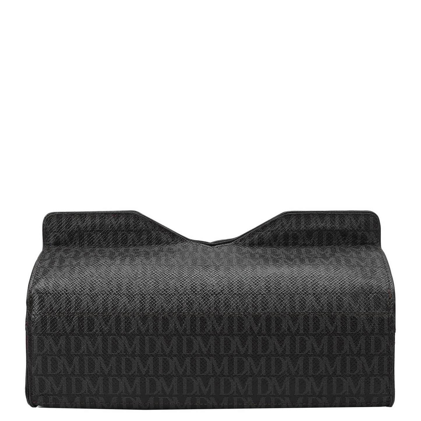 Monogram Leather Napkin Case - Chocolate