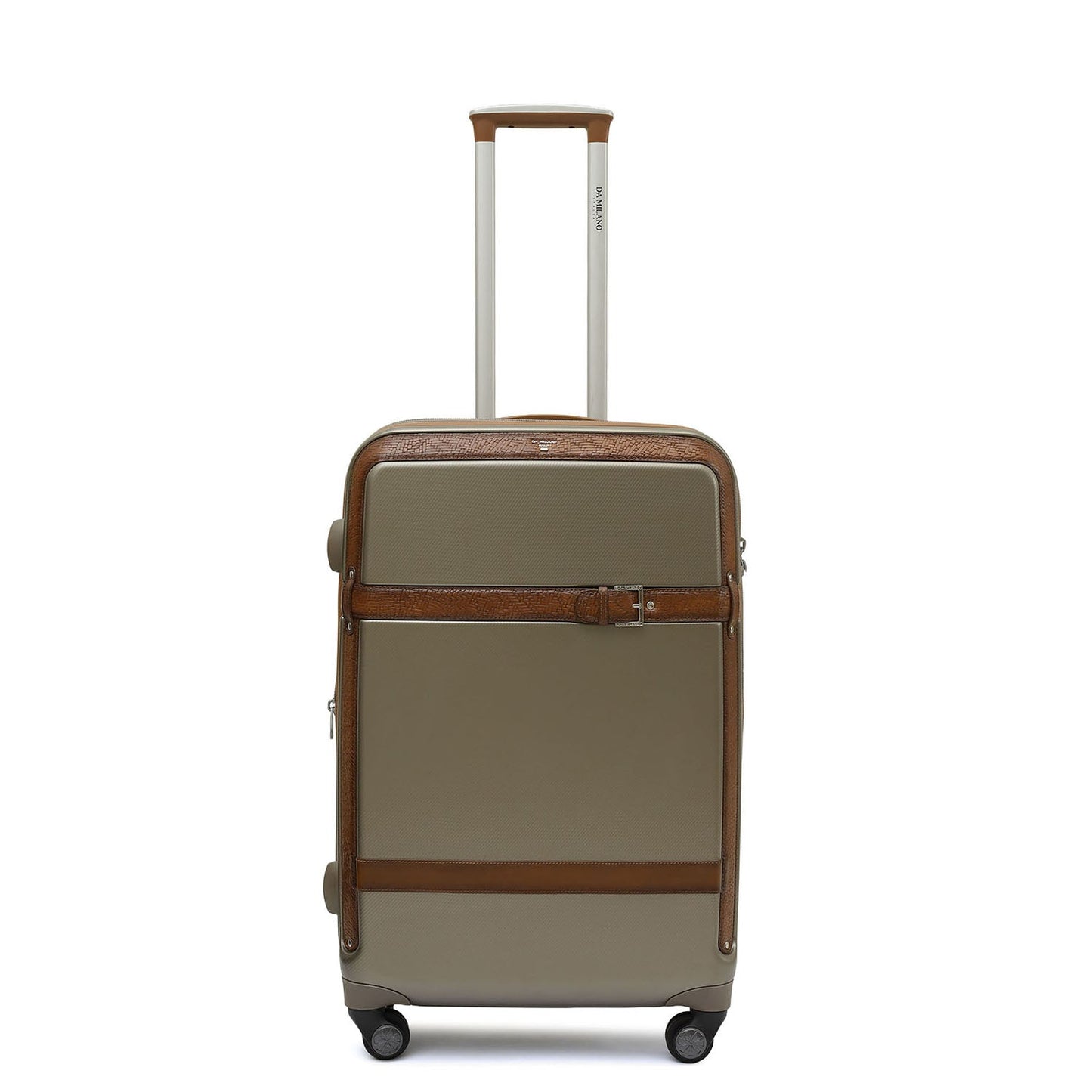 Emboss Leather Trolley(Medium) - Champagne & Cognac
