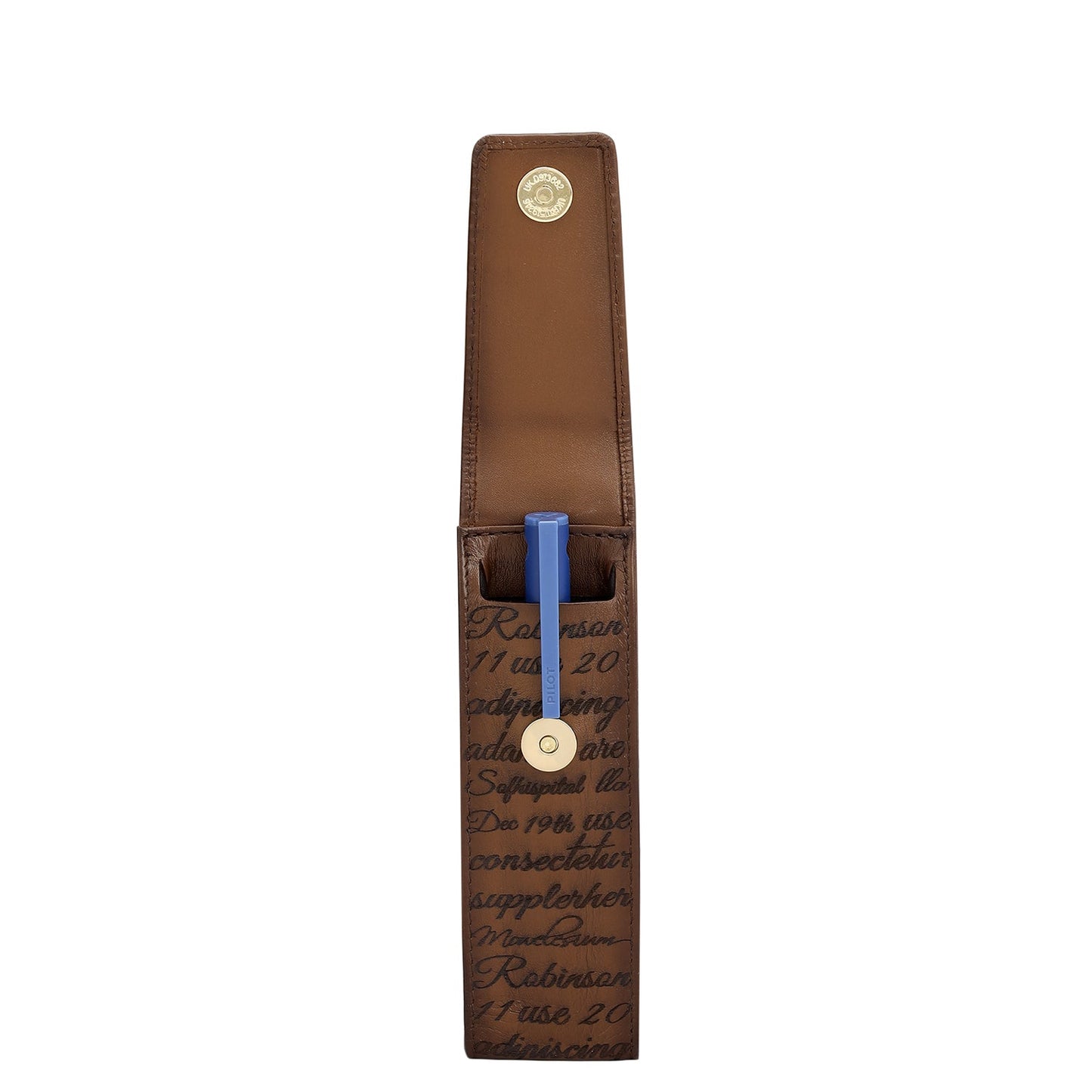 Signato Leather Pen Case - Cognac