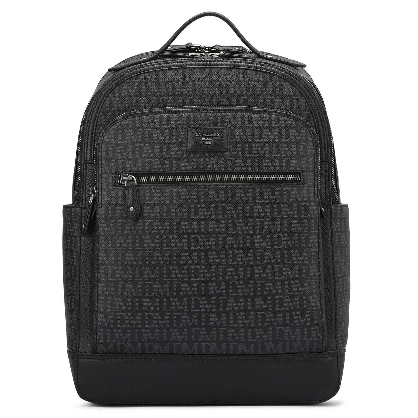 Monogram Franzy Leather Backpack - Black