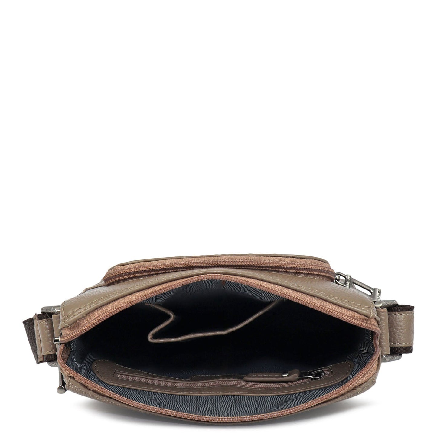 Monogram Wax Leather Men Sling - Greyish Taupe