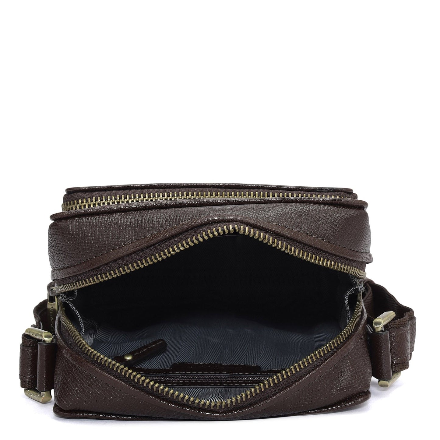 Monogram Franzy Leather Mens Sling - Chocolate
